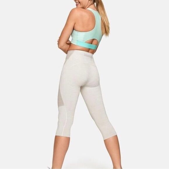 Outdoor Voices Tech Sweat Capri Leggings Two Tone Coyote Atmosphere Size S - Picture 2 of 11